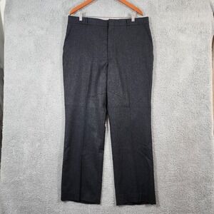 Mark Alexander Wool Dress Pants Men 38 (37x30.5) Black High Rise Straight Leg